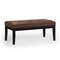 Simpli Home Lacey 43" Rectangle Ottoman Bench Tufted Footrest Stool Faux Leather